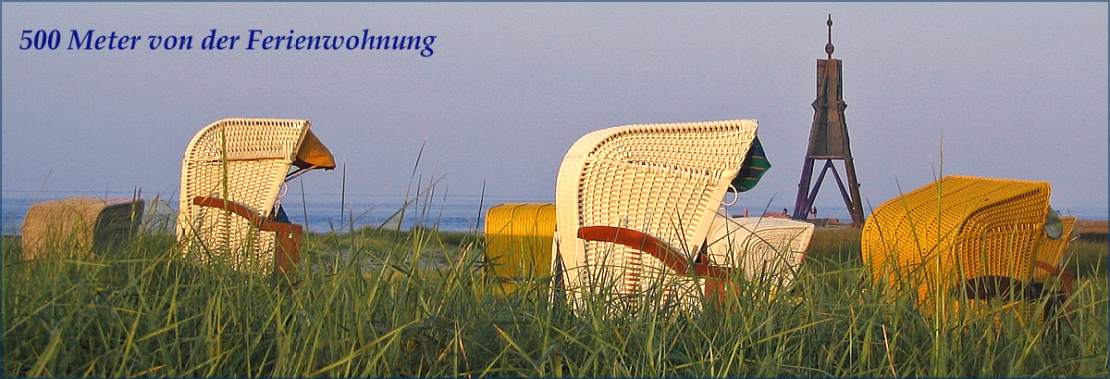 Kugelbake und Strandkörbe