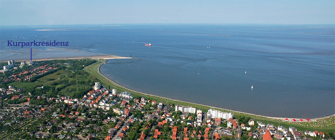 Cuxhaven von oben Grimmershörnbucht und Döse